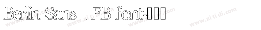 Berlin Sans FB font字体转换